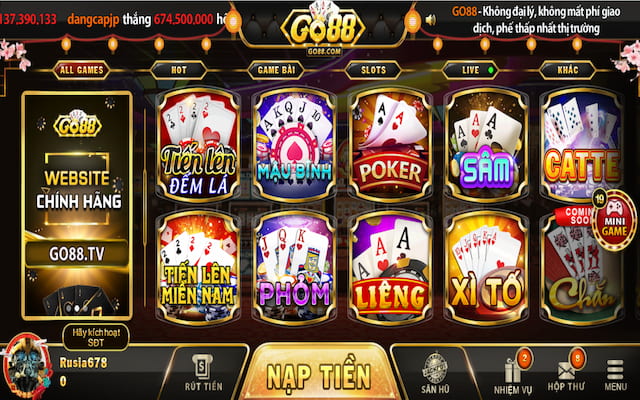 Trên giao diện cổng game go88 bạn hãy chọn mậu binh để chơi